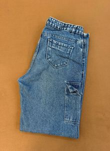 Blue Denim Cargo Jeans