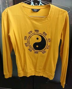 Mustard Yin Yang Graphic Tee - New