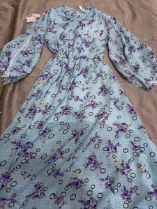 Blue Floral Maxi Dress