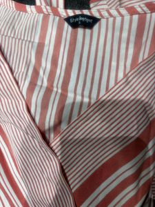 Chic Striped Wrap Top