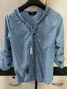 Boho Embroidered Top