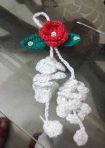 Handmade Crochet Flower Hair Clip