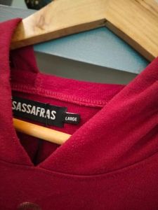 Red Cropped Hoodie