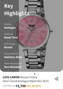 Silver-Tone Women's Watch