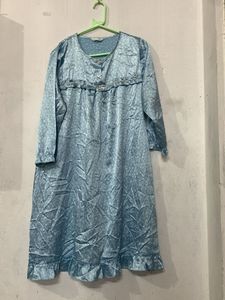 Light Blue Polka Dot Nightgown