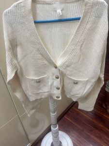 H&M Knit Cardigan with Gold Buttons