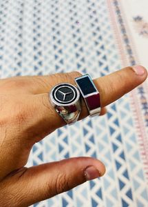 Men's Silver Ring Set