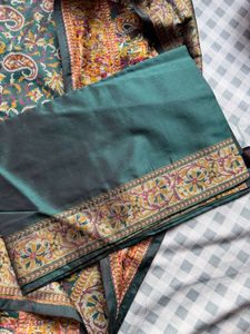 Pure Silk Banarasi Katan Saree &amp; unstitched blouse
