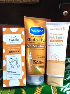 Foxtale Vaseline wishcare sunscreen lot