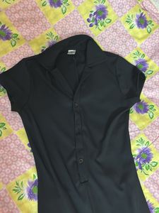 Black Button-Down Shirt