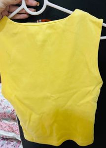 Vibrant Yellow Sleeveless Top size S