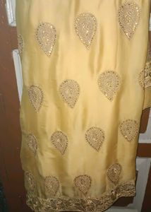 Elegant Yellow Saree + blouse