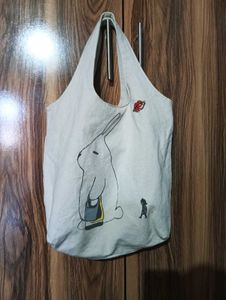 Cute Bunny Print Tote Bag