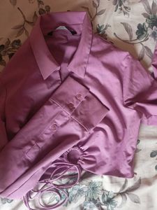 Lilac Ruched Front Shirt