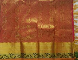 Pothys Pink Bridal Silk Saree