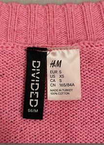 Chic Pink Cropped V-Neck Sweater