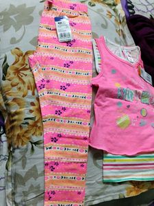 Cute Pink Summer Top and leggings  for baby girl