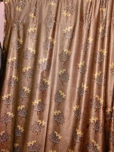 Stylish Leaf Print Curtains