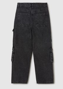 Trendy Black Cargo Jeans