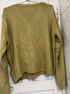 Olive Green Button-Up Cardigan
