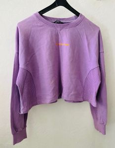 Lavender Cropped Sweatshirt