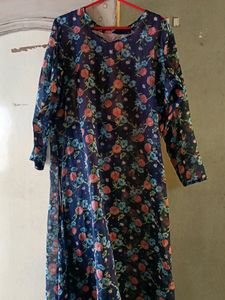 Floral Print Georgette Kurti