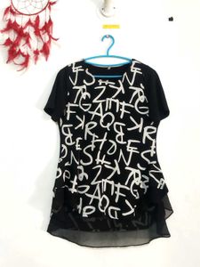 Black & White Print Top