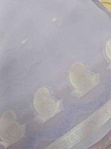 Light Purple Saree with Paisley Border