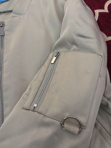 Cream Bomber Jacket