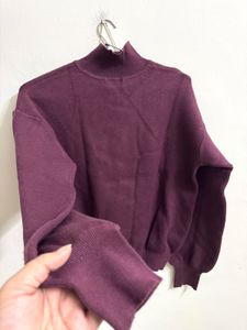 Burgundy Turtleneck Sweater