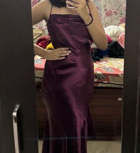 Purple Satin Dress