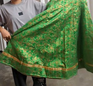 Green Brocade Lehenga Choli