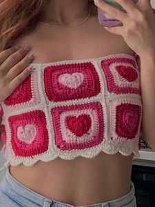crochet red heart top( pinterest design)