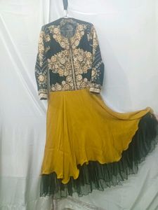 Embroidered Gown with dupatta