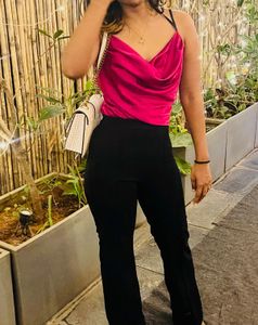 Satin Cowl Neck Top