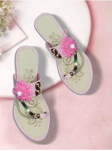 Women's Pink Flower Sandals