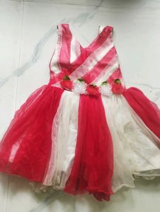 Adorable Red & White Party Dress