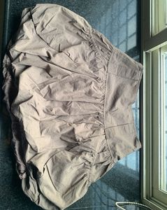 Olive Bubble Mini Skirt