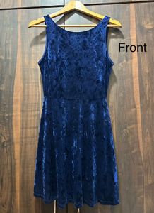 H&amp;M Velvet V-Neck Mini Dress