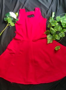❤️Red Flareed Dress