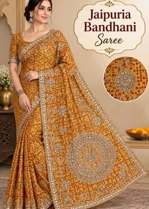 Jaipuri Bandhani Saree