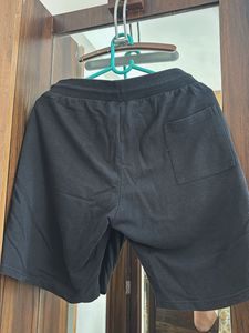 Black Cotton Sweat Shorts