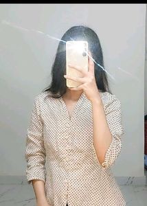 Polka Dot Button-Down Top
