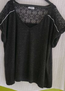 Black Lace Detail Top
