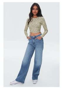 Forever 21Multi Color Textured Fitted Knit Top