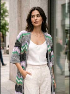 Boho Chevron Knit Cardigan