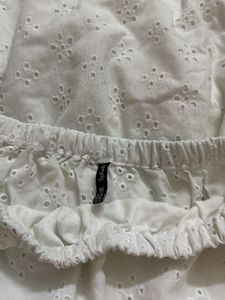 White Eyelet Off-the-Shoulder Dress