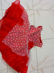 Red & White dress for kids