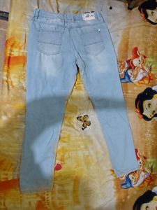 Light Wash Moto Jeans