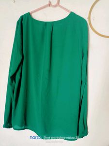 Emerald Green Long Sleeve Blouse